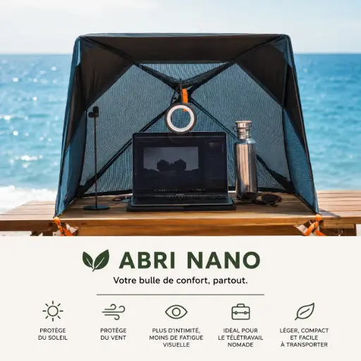 Abri Nano - un petit abri pour télétravailleurs et vanlifeurs